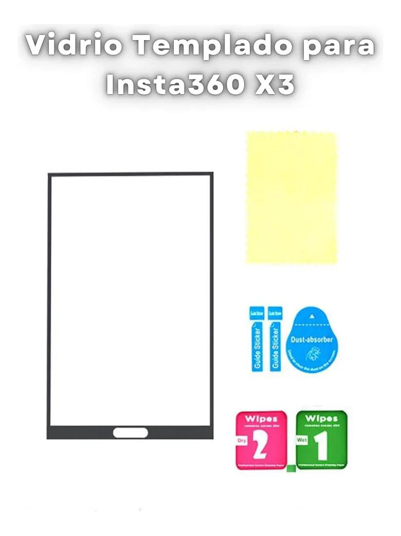PROTECTOR DE PANTALLA DE VIDRIO TEMPLADO PARA CAMARA INSTA360 X3 - 7
