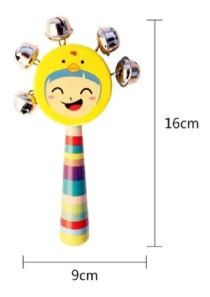 SONAJEROS DE MADERA PARA BEBE S PACK DE 8 JUGUETES EDUCATIVOS - 4