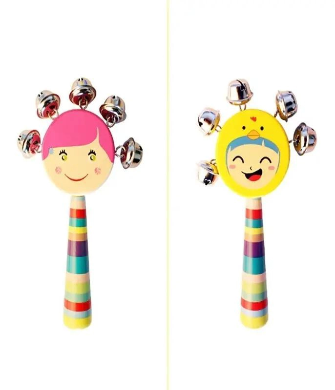 SONAJEROS DE MADERA PARA BEBE S PACK DE 8 JUGUETES EDUCATIVOS - 8
