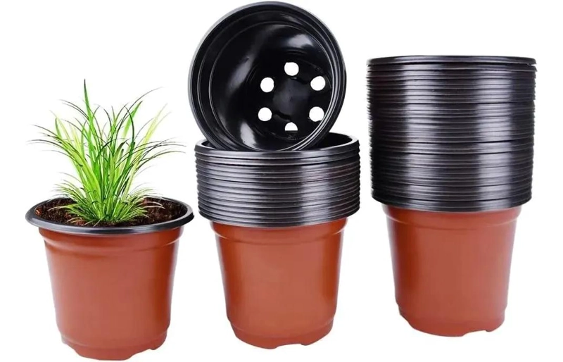 80 MACETAS DE PLASTICO PARA VIVERO DE 14X12 CM - 1