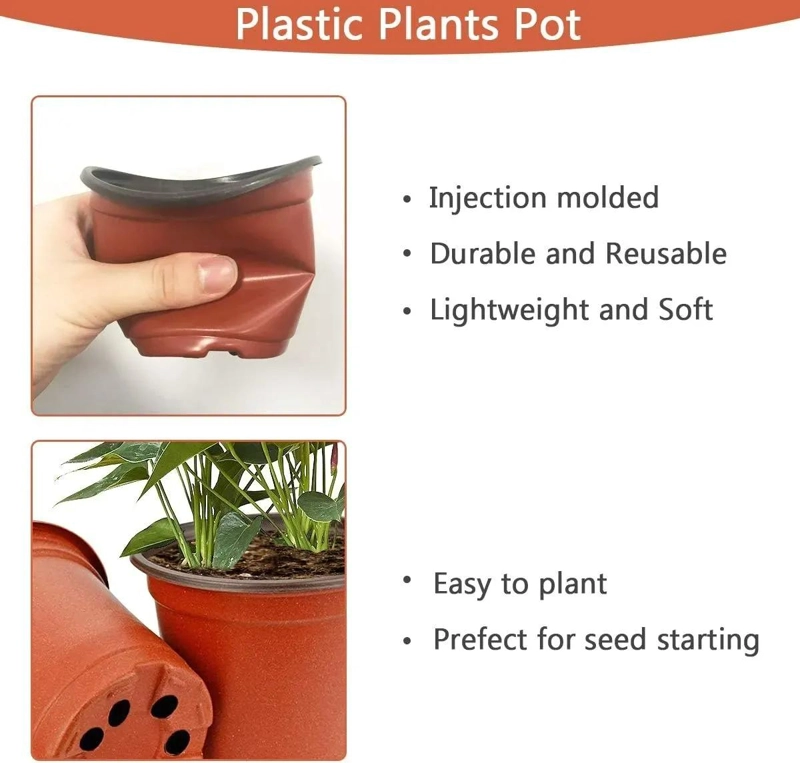 80 MACETAS DE PLASTICO PARA VIVERO DE 14X12 CM - 3