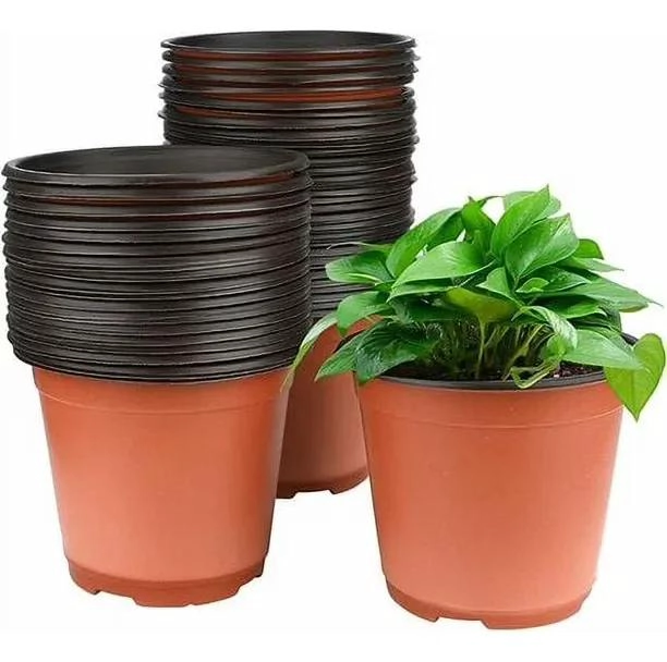 MACETAS DE PLASTICO PARA SEMILLEROS 9.8X8.2CM 100 UNIDADES - 1