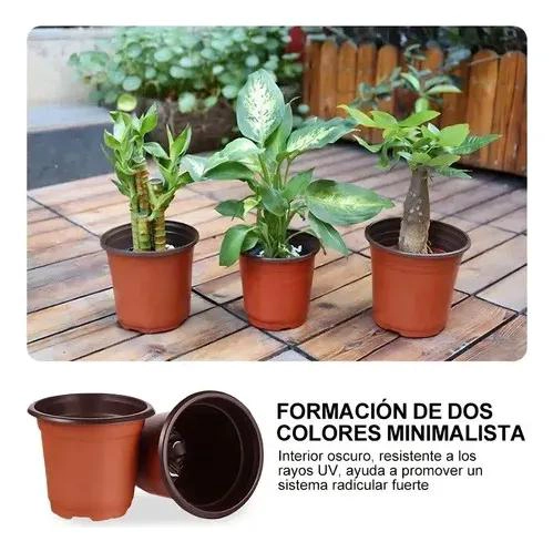 MACETAS DE PLASTICO PARA SEMILLEROS 9.8X8.2CM 100 UNIDADES - 3