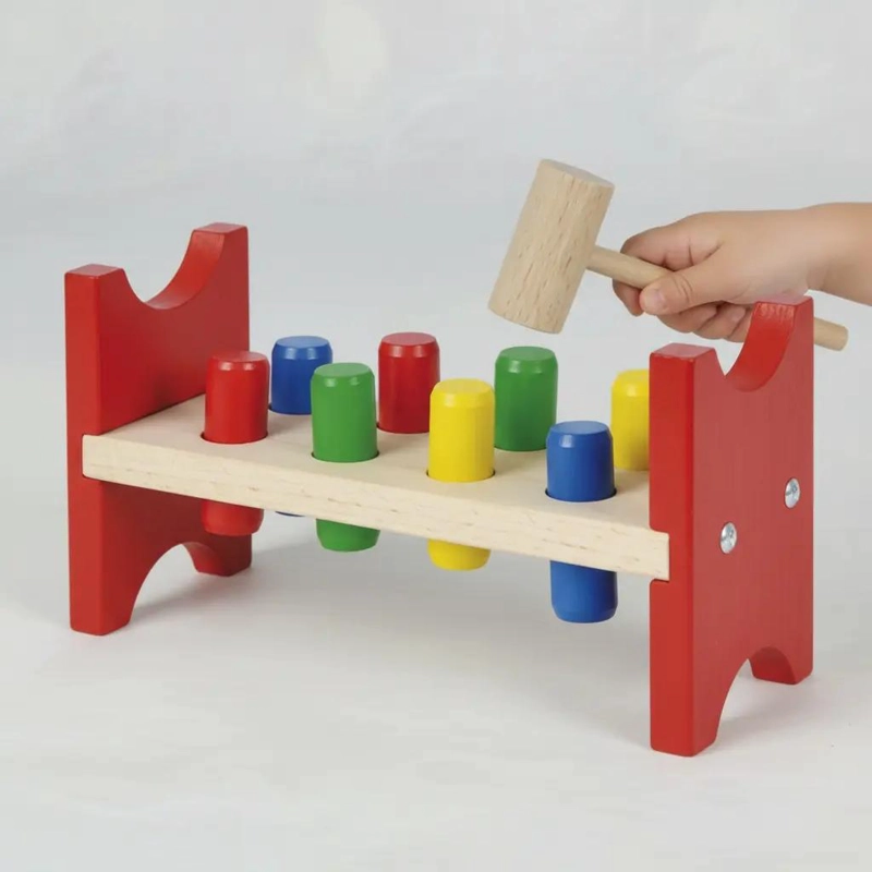 BANCO DE MADERA CON MARTILLO PARA NIÑOS DE 1 A 3 AÑOS - 5