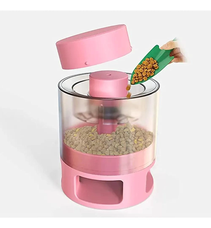 DISPENSADOR DE ALIMENTO INTELIGENTE PARA MASCOTAS ROSA - 2