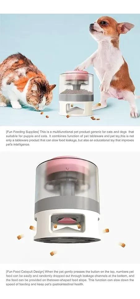 DISPENSADOR DE ALIMENTO INTELIGENTE PARA MASCOTAS ROSA - 6