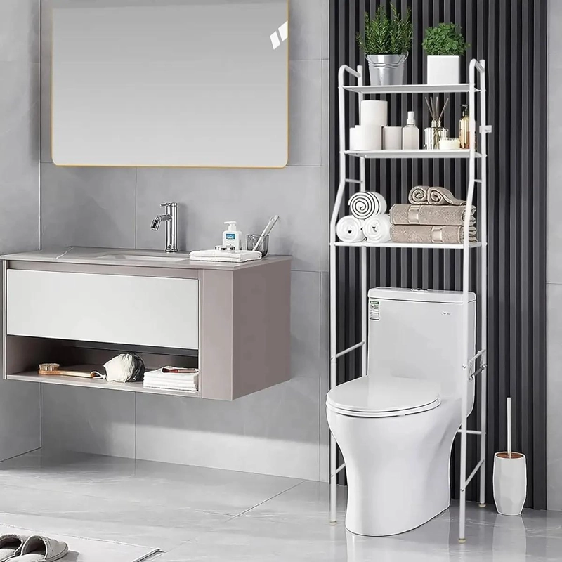 MUEBLE ORGANIZADOR DE BAÑO CON 3 ESTANTES PARA ESPACIOS REDUCIDOS - 1