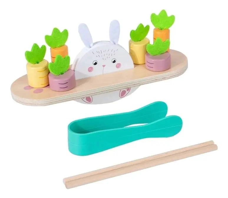 JUEGO DE EQUILIBRIO DE MADERA PARA NIÑOS CON DISEÑO DE CONEJO - 1