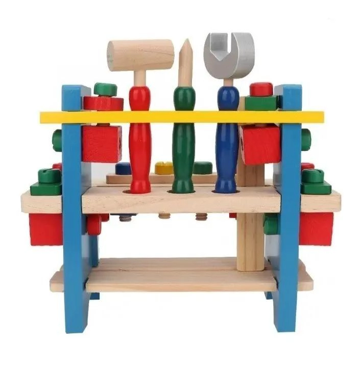 CAJA DE HERRAMIENTAS DE MADERA DIDACTICA PARA NIÑOS - 2