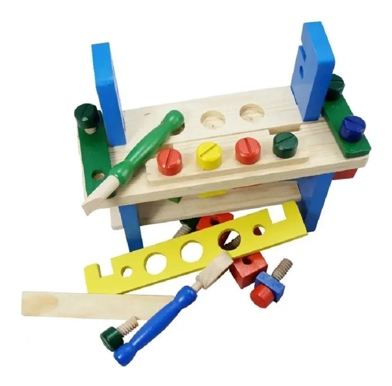 CAJA DE HERRAMIENTAS DE MADERA DIDACTICA PARA NIÑOS - 3