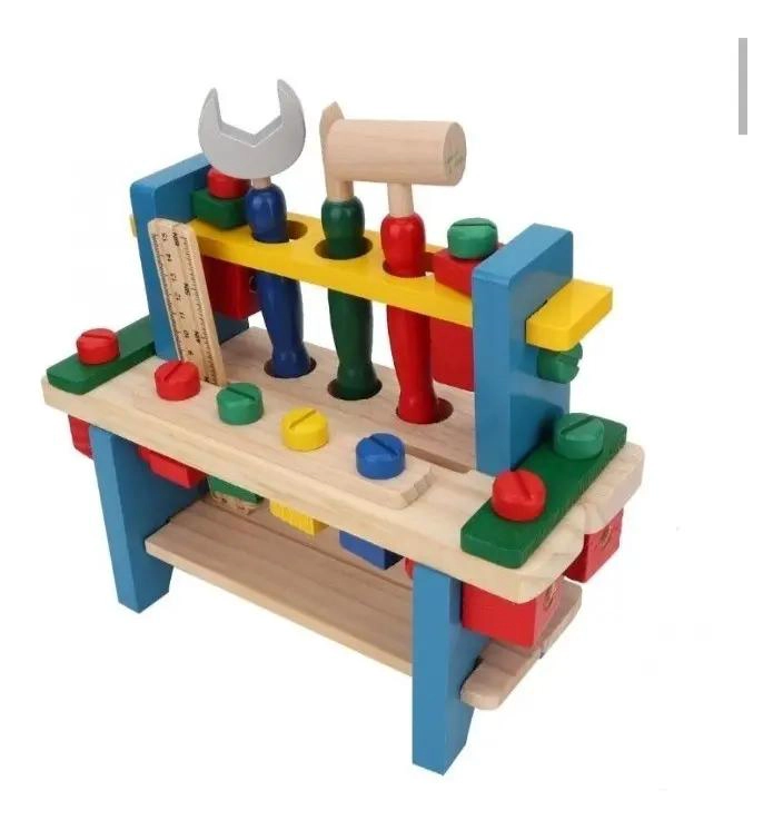 CAJA DE HERRAMIENTAS DE MADERA DIDACTICA PARA NIÑOS - 4