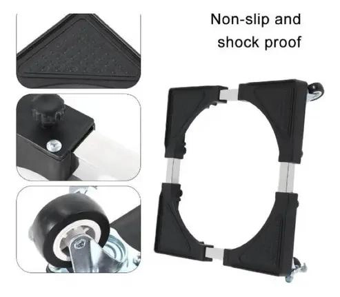 BASE AJUSTABLE CON RUEDAS PARA ELECTRODOME STICOS MULTIUSO DE ACERO INOXIDABLE - 4
