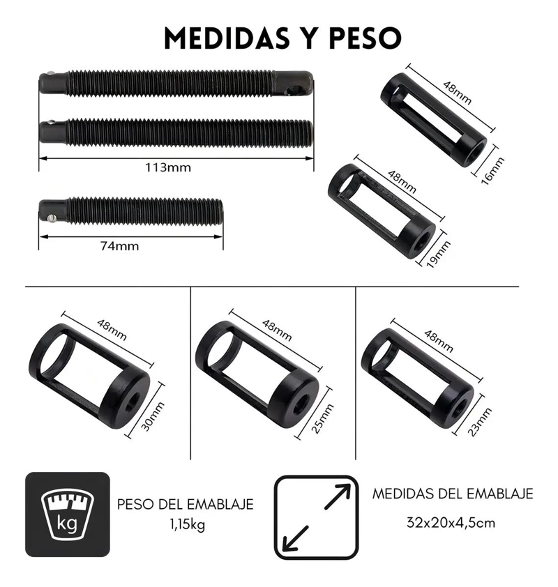 KIT EXTRACTOR PRENSA VALVULAS AUTOMOTRIZ 10 PCS - 2