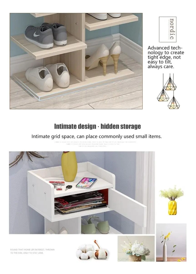ZAPATERO ORGANIZADOR ESTANTE PARA 14 PARES DE CALZADO COLOR BLANCO - 9