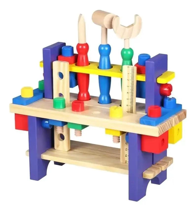 BANCO DE TRABAJO DIDACTICO DE MADERA PARA NIÑOS - 1