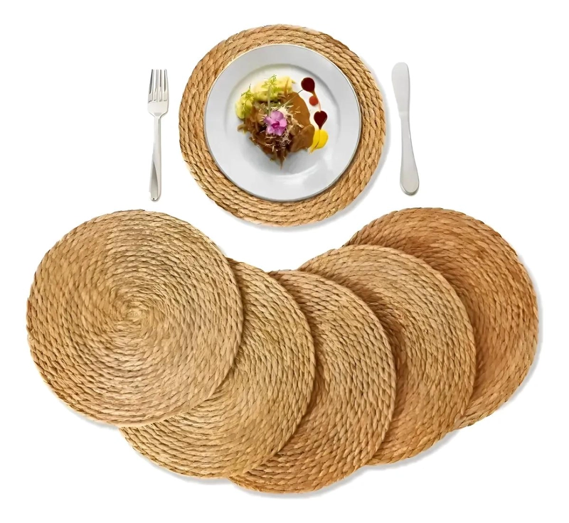 SET DE 6 MANTELES INDIVIDUALES DE YUTE DE 35 CM - 1