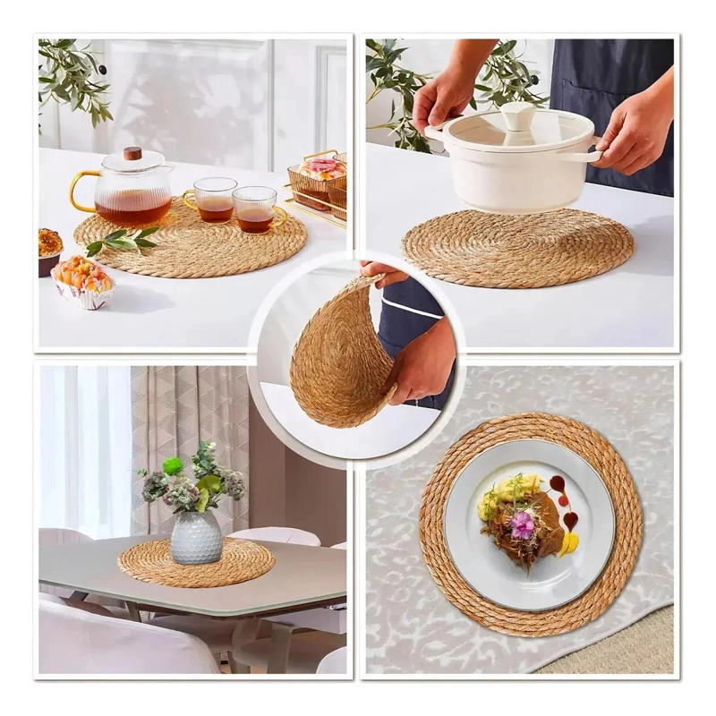 SET DE 6 MANTELES INDIVIDUALES DE YUTE DE 35 CM - 5
