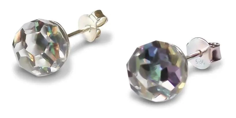 AROS FACETADOS DE PLATA FINA 925 CON DISEÑO ELEGANTE - 1
