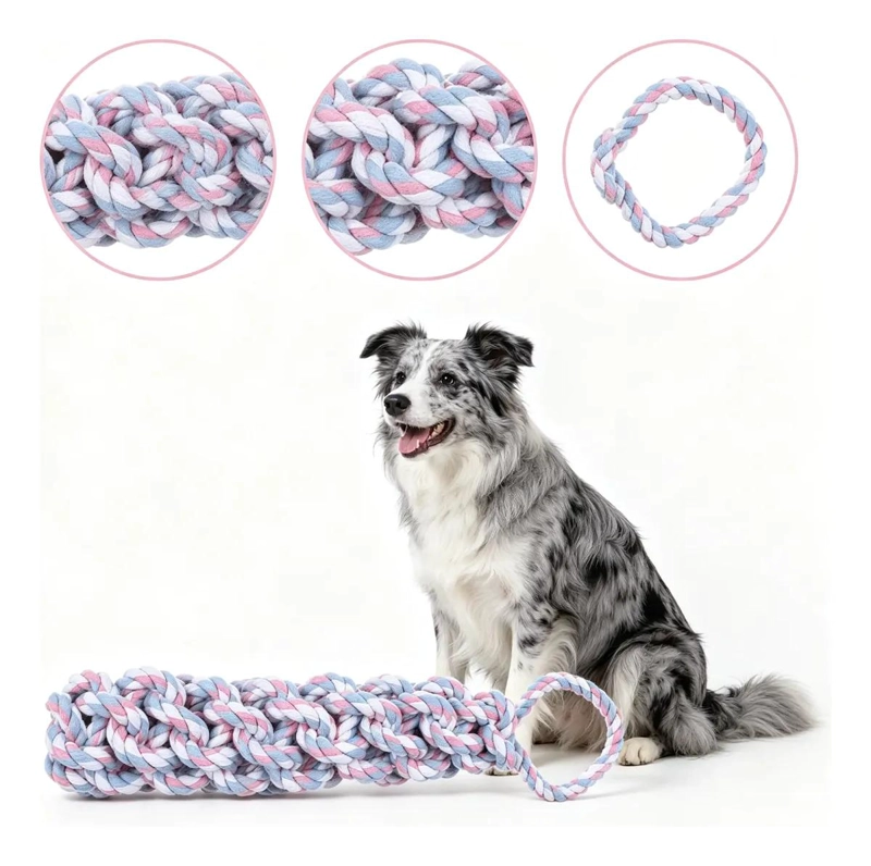 JUGUETE DE CUERDA GRANDE PARA PERROS DE 54CM RESISTENTE Y DIVERTIDO - 1