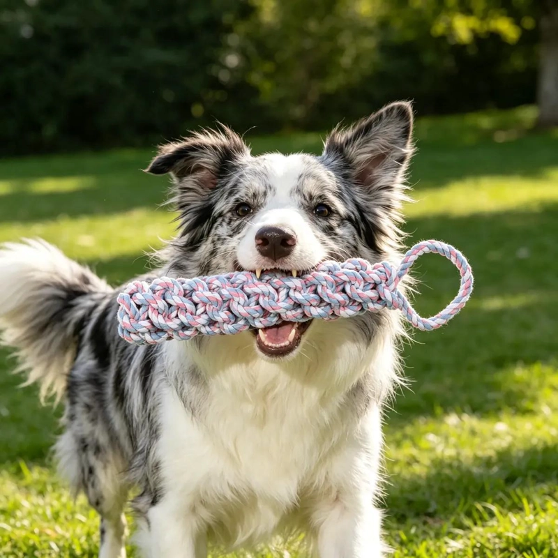 JUGUETE DE CUERDA GRANDE PARA PERROS DE 54CM RESISTENTE Y DIVERTIDO - 2