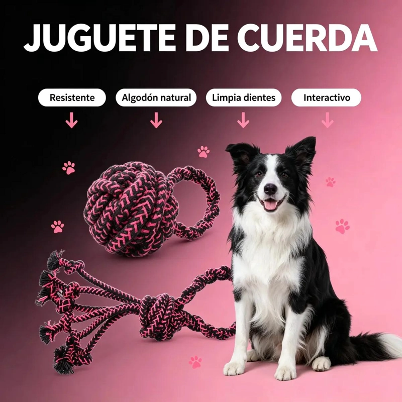 JUGUETE DE CUERDA RESISTENTE PARA PERROS DE 43CM - 3