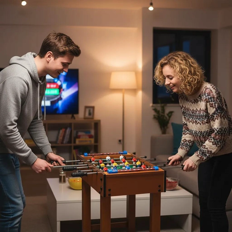 JUEGO DE MESA TACA TACA DE MADERA PARA DIVERSION FAMILIAR - 3