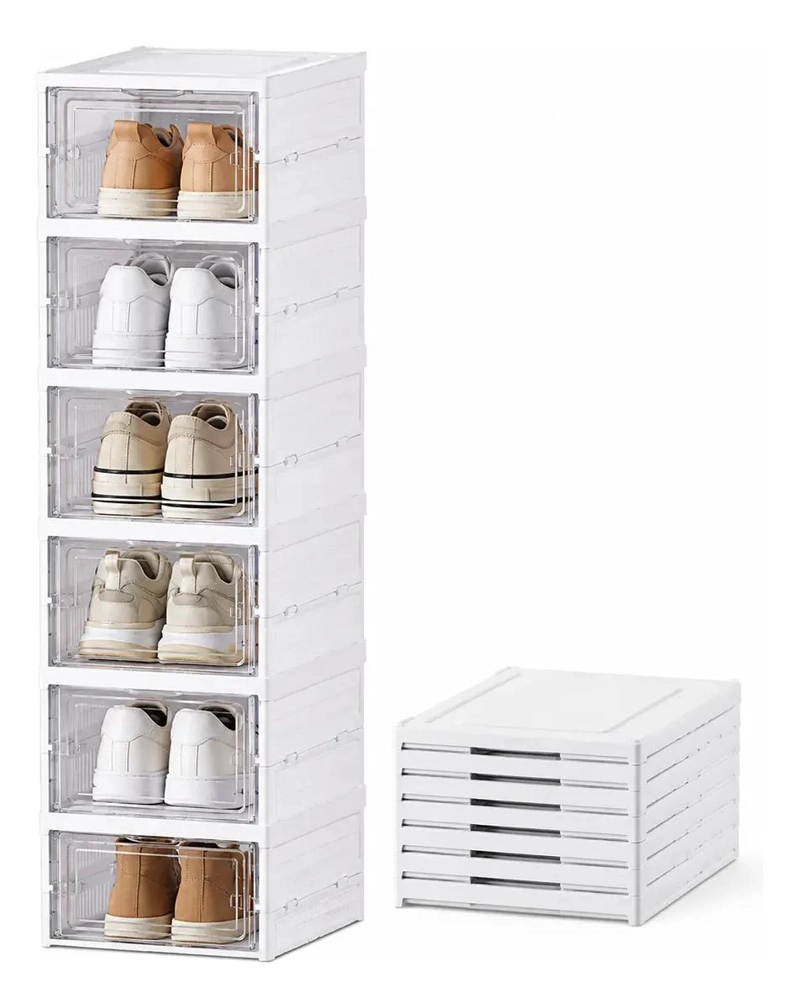 ORGANIZADOR PLEGABLE DE ZAPATOS APILABLE CON 6 NIVELES - 1