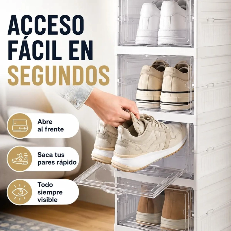 ORGANIZADOR PLEGABLE DE ZAPATOS APILABLE CON 6 NIVELES - 6