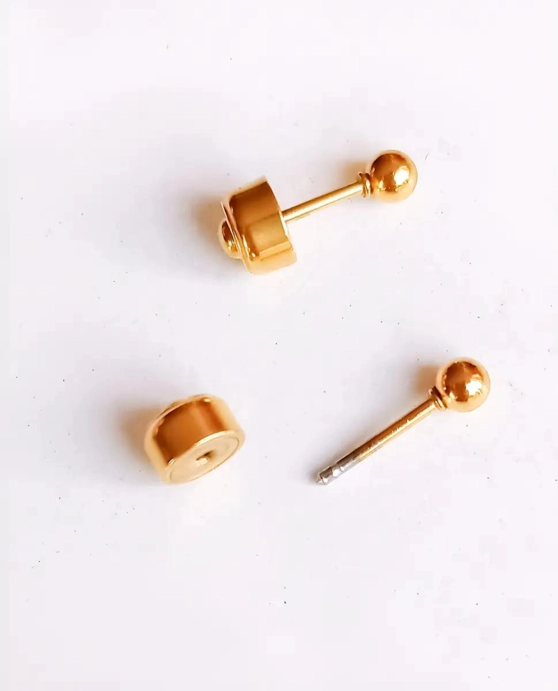 AROS PENDIENTES ABRIDOR BEBE  3MM HIPOALERGE NICOS EN ORO 18K - 3