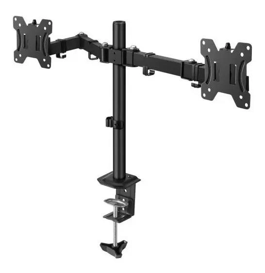 SOPORTE DOBLE PARA MONITOR ARTICULADO DE 12 A 27 PULGADAS - 1