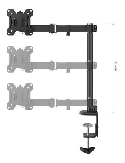 SOPORTE DOBLE PARA MONITOR ARTICULADO DE 12 A 27 PULGADAS - 3