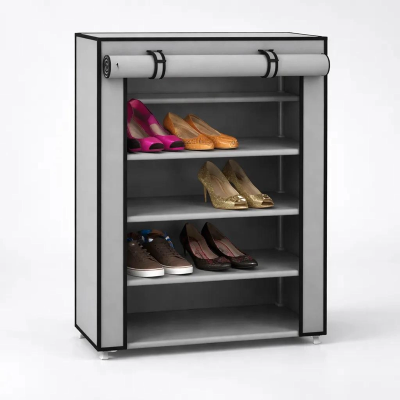 ZAPATERO ORGANIZADOR DE 5 NIVELES EN TELA GRIS - 5