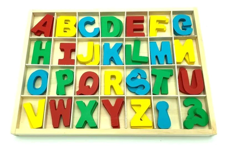 ABECEDARIO DOBLE EDUCATIVO DE MADERA PARA NIÑOS - 1