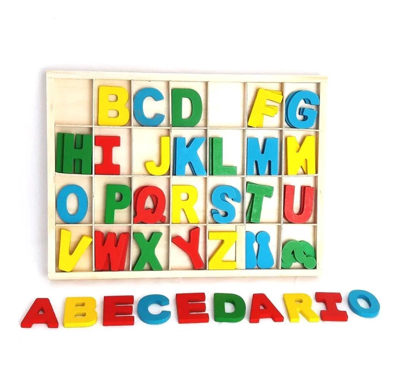 ABECEDARIO DOBLE EDUCATIVO DE MADERA PARA NIÑOS - 2