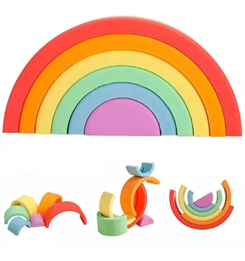 JUEGO DIDACTICO DE BLOQUES DE MADERA PARA NIÑOS - 5