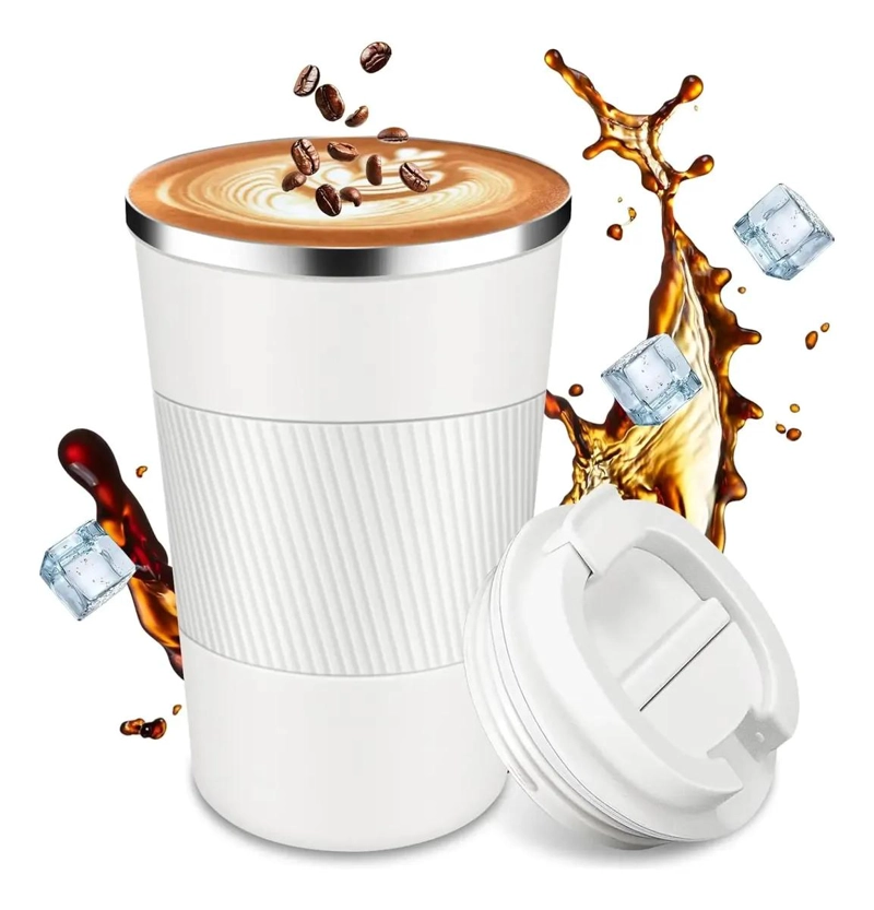 TAZA TE RMICA DE ACERO INOXIDABLE 510ML CON TAPA SEGURA - 1