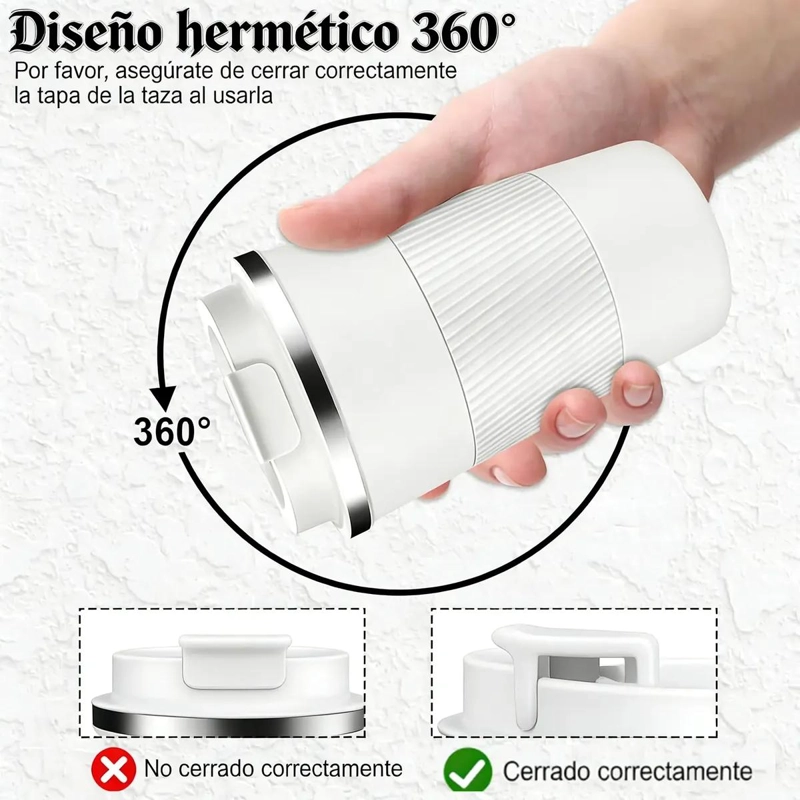 TAZA TE RMICA DE ACERO INOXIDABLE 510ML CON TAPA SEGURA - 3
