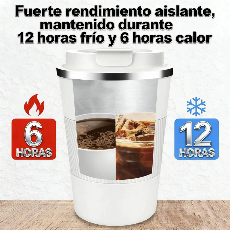 TAZA TE RMICA DE ACERO INOXIDABLE 510ML CON TAPA SEGURA - 5
