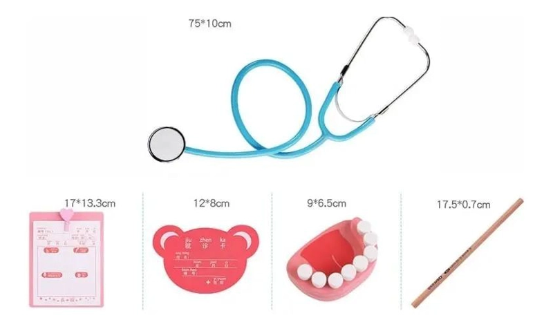 JUEGO DE JUGUETES DE MADERA PARA PROFESIONALES DE LA SALUD 24 PZAS - 5