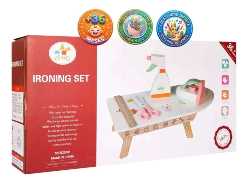 SET INFANTIL DE PLANCHADO Y COSTURA EN MADERA PARA NIÑOS - 4