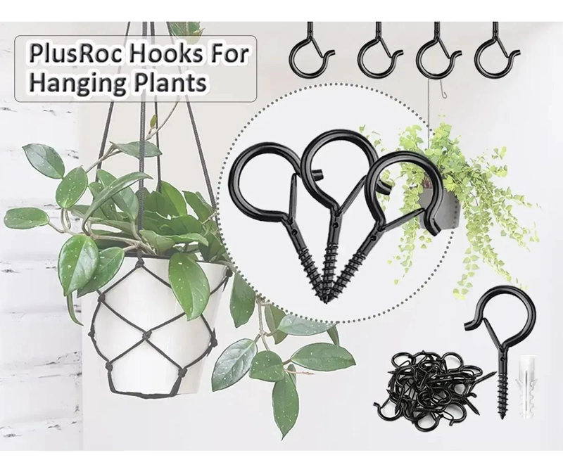 20 GANCHOS METALICOS PARA COLGAR PLANTAS Y DECORACIONES - 4