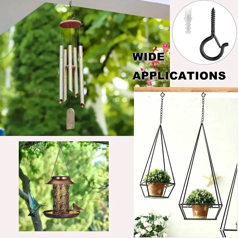 20 GANCHOS METALICOS PARA COLGAR PLANTAS Y DECORACIONES - 7