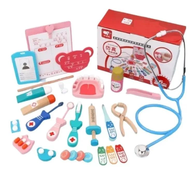 JUEGO DE MADERA PARA NIÑOS DE DOCTOR Y DENTISTA - 1