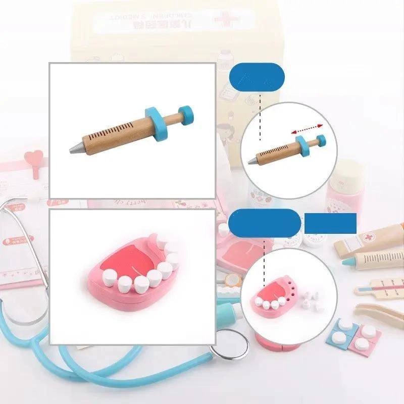 JUEGO DE MADERA PARA NIÑOS DE DOCTOR Y DENTISTA - 5
