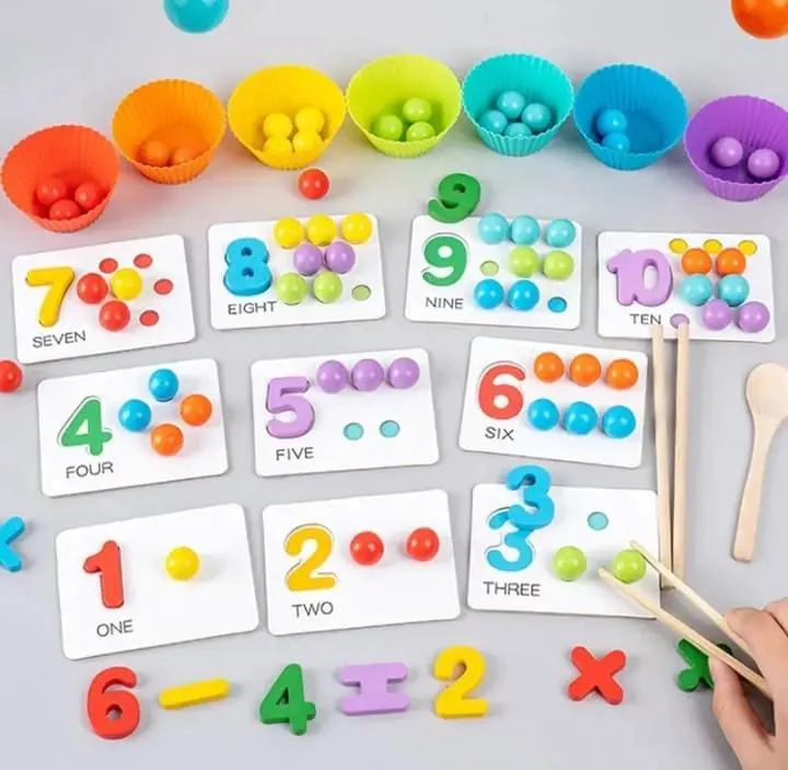 JUEGO DIDACTICO DE MADERA PARA MOTRICIDAD FINA INFANTIL - 8