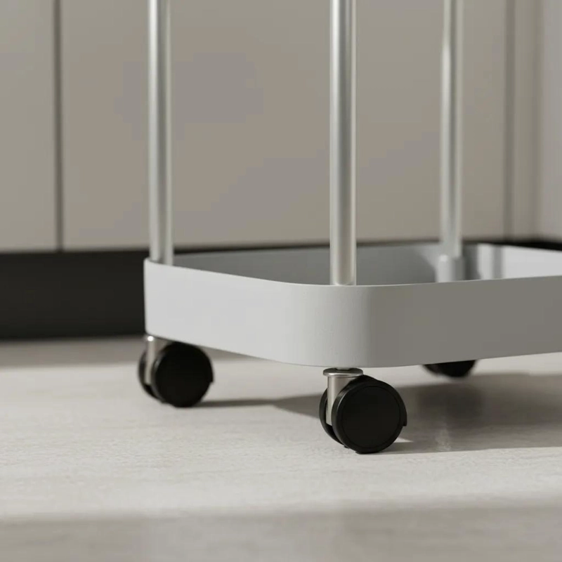 BASURERO ORGANIZADOR DE COCINA CON RUEDAS Y DISEÑO DE 3 NIVELES - 2