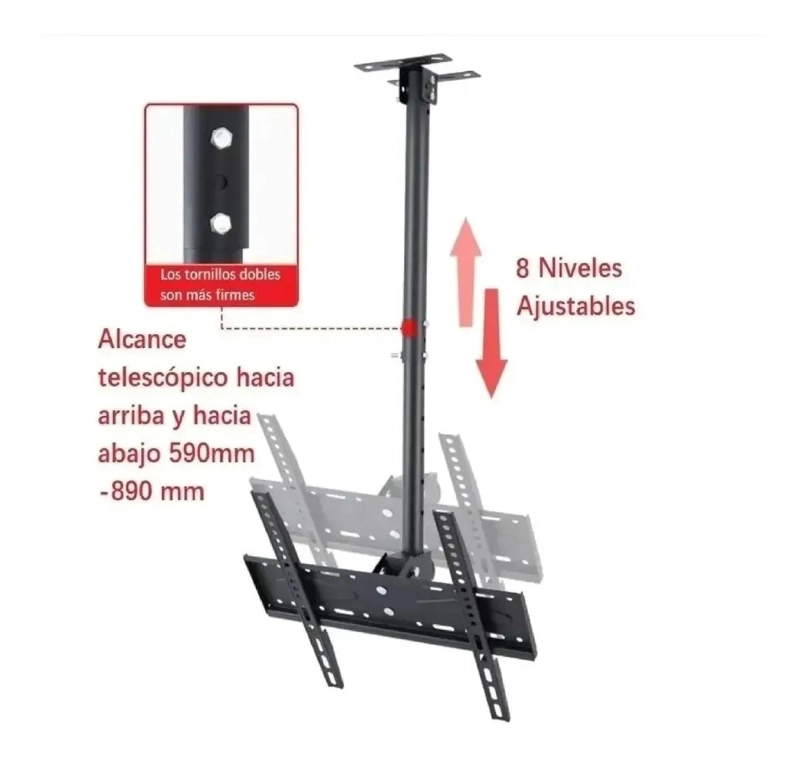 SOPORTE AJUSTABLE PARA TV DE 26 A 55 PULGADAS EN TECHO O PARED - 7