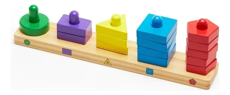 JUGUETE APILABLE PARA CLASIFICAR FORMAS Y COLORES - 1