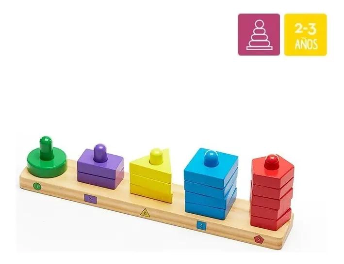 JUGUETE APILABLE PARA CLASIFICAR FORMAS Y COLORES - 2