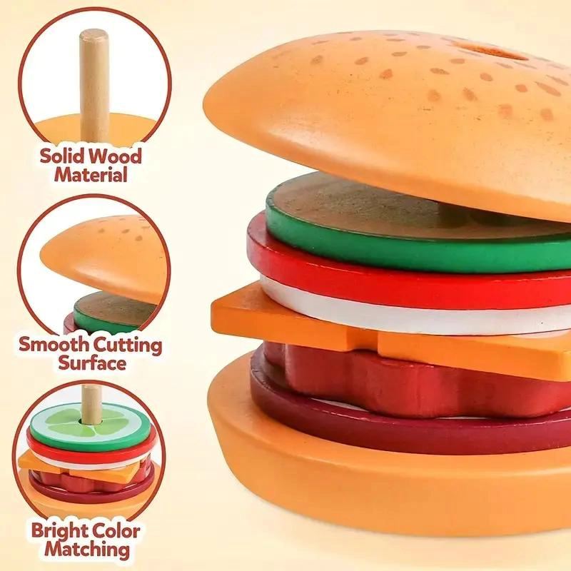 JUGUETE APILABLE DE MADERA PARA DESARROLLO INFANTIL - 4
